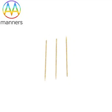 Micro-aiguilles plaquées or 10uin
