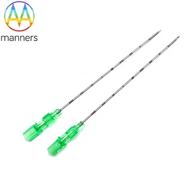 Aiguilles de curiethérapie pour l'implantation de particules