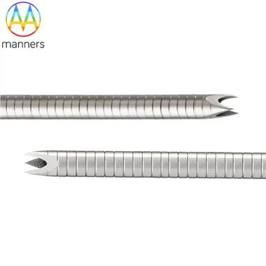 Aiguille à ultrasons endoscopique noire en acier inoxydable
