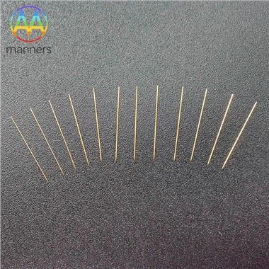 Micro aiguille plaquée or en acier inoxydable